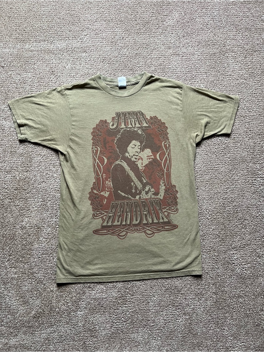 VTG 00’s / Y2K Jimi Hendrix Tan Graphic Tee